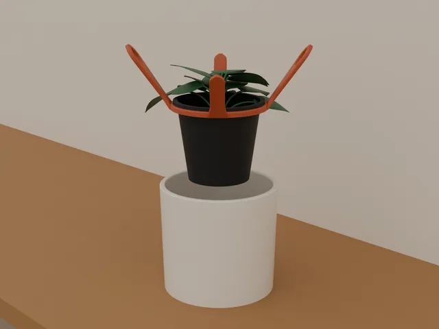 Nursery Pot Lifter for Cachepots – Hangs the Plant Above Drained Water, Finger Loops, 12 / 15 cm
