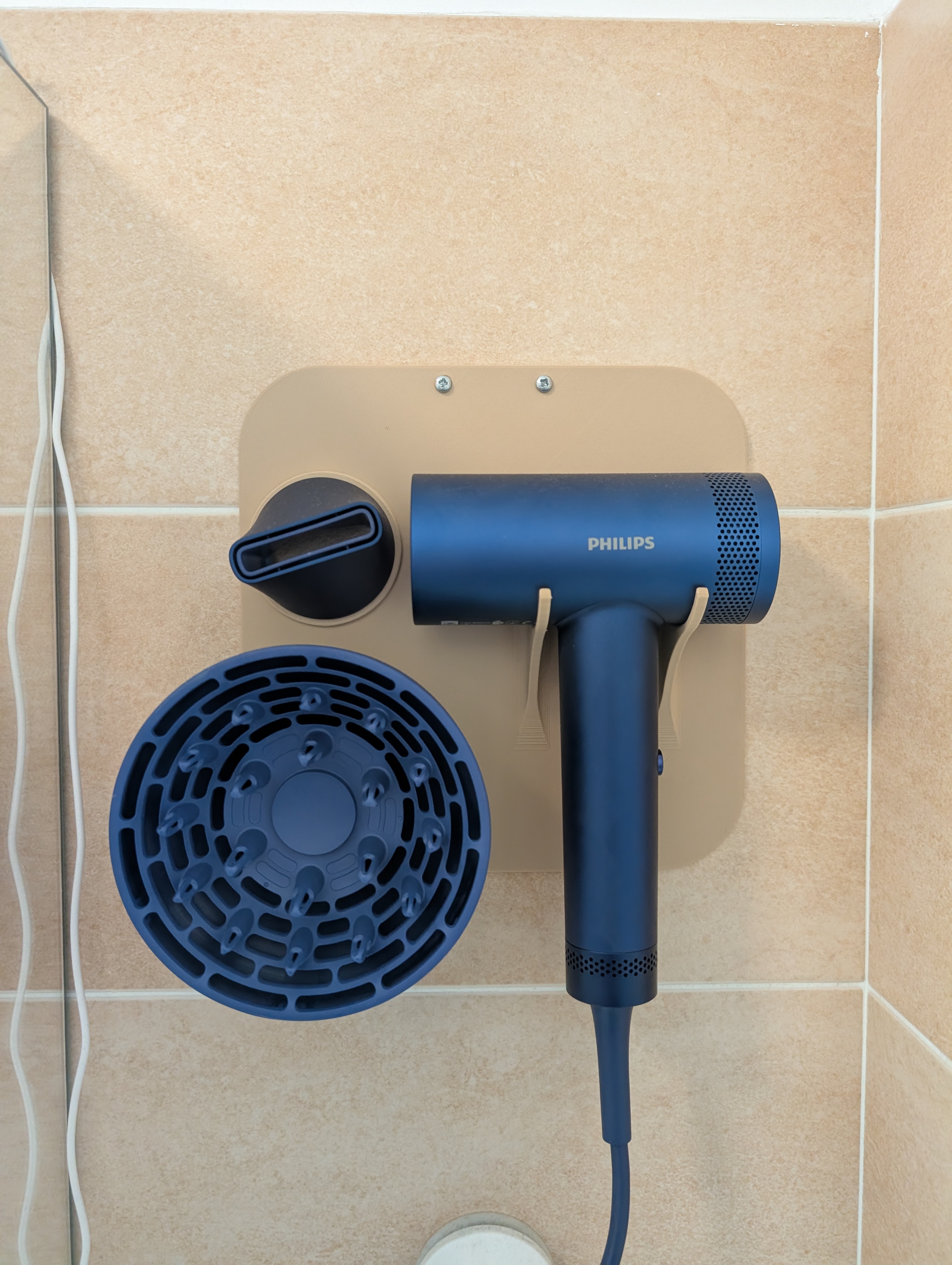 Philips 8000 hair dryer wall mount