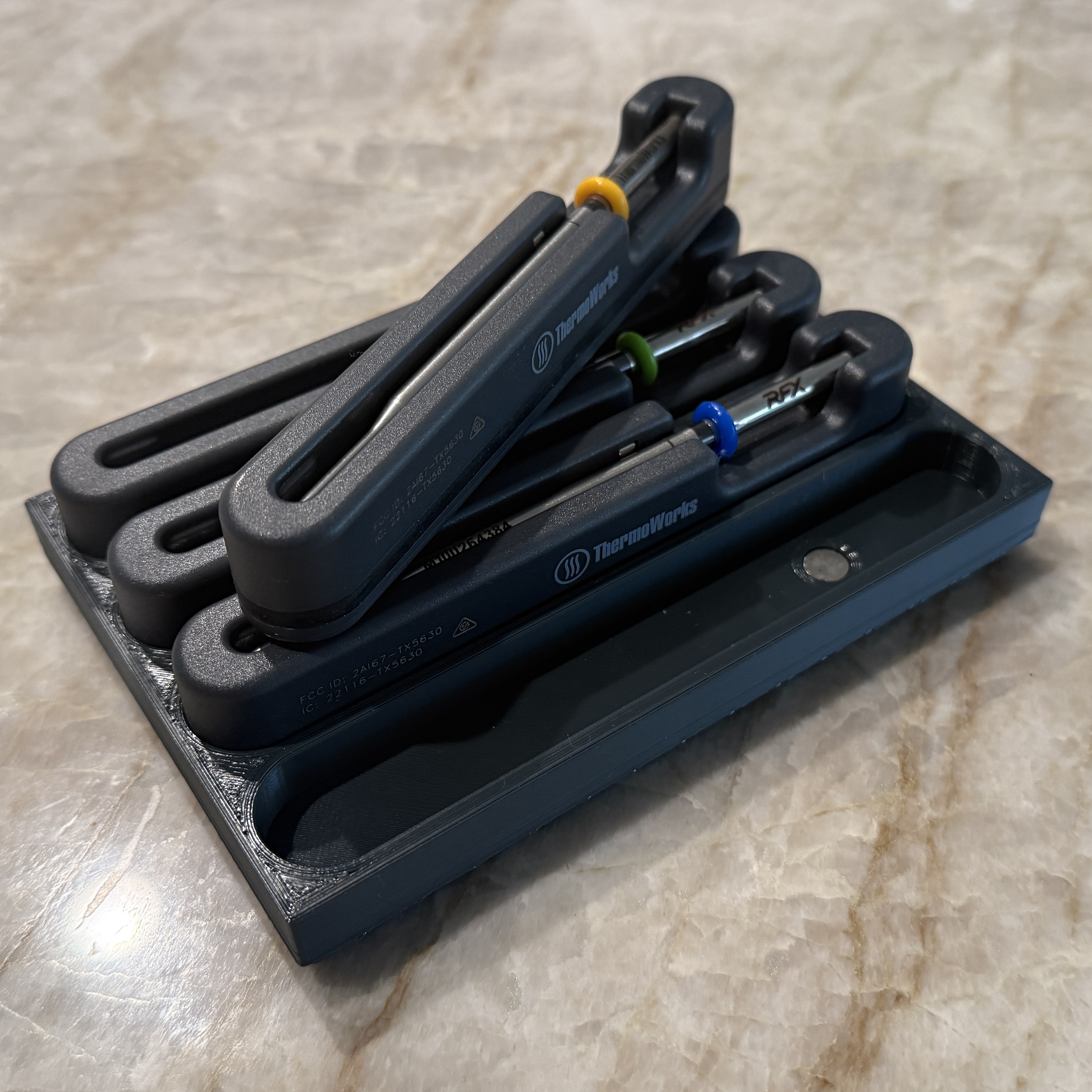 Parametric Gridficiency (and Gridfinity) Thermoworks RFX Wireless Probe Charging Block Dock