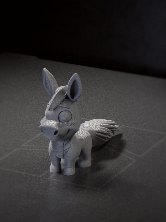 Winged Donkey Fantasy Animal Figurine 3D Printable 3D model