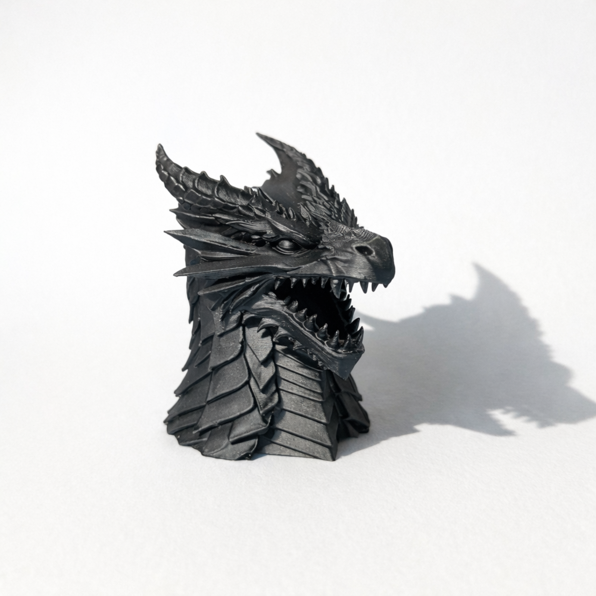 DRAGON PEN HOLDER – DESK ORGANIZER & EYE-CATCHING DRAGON BUST / GOTHIC DECOR / DARK DECOR / DESK — thumbnail 4