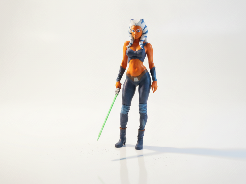 Ahsoka Figurine Star Wars Collectible 3D Printable