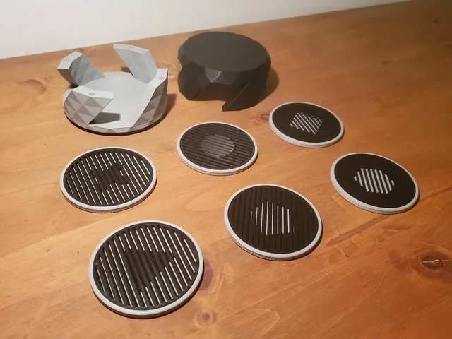 Vasarely inspired coasters