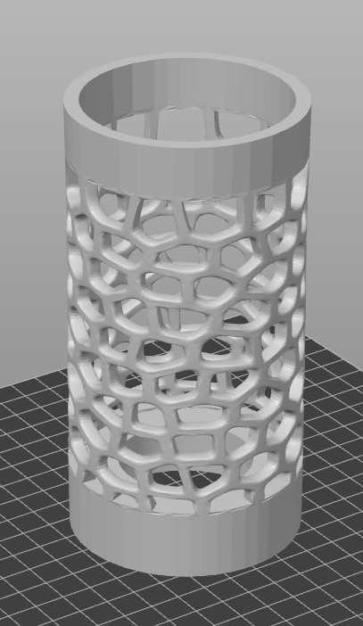 Multi funcional voronoi cylinder vase holder lamp model G0003