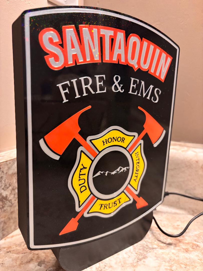 Santaquin Fire Department Patch Lightbox