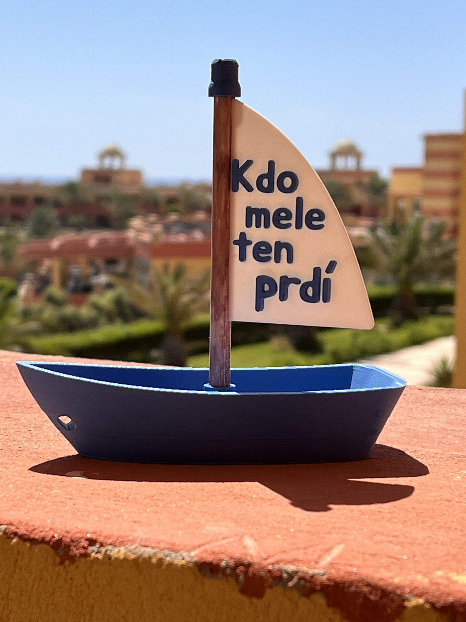 Children's sailing boat