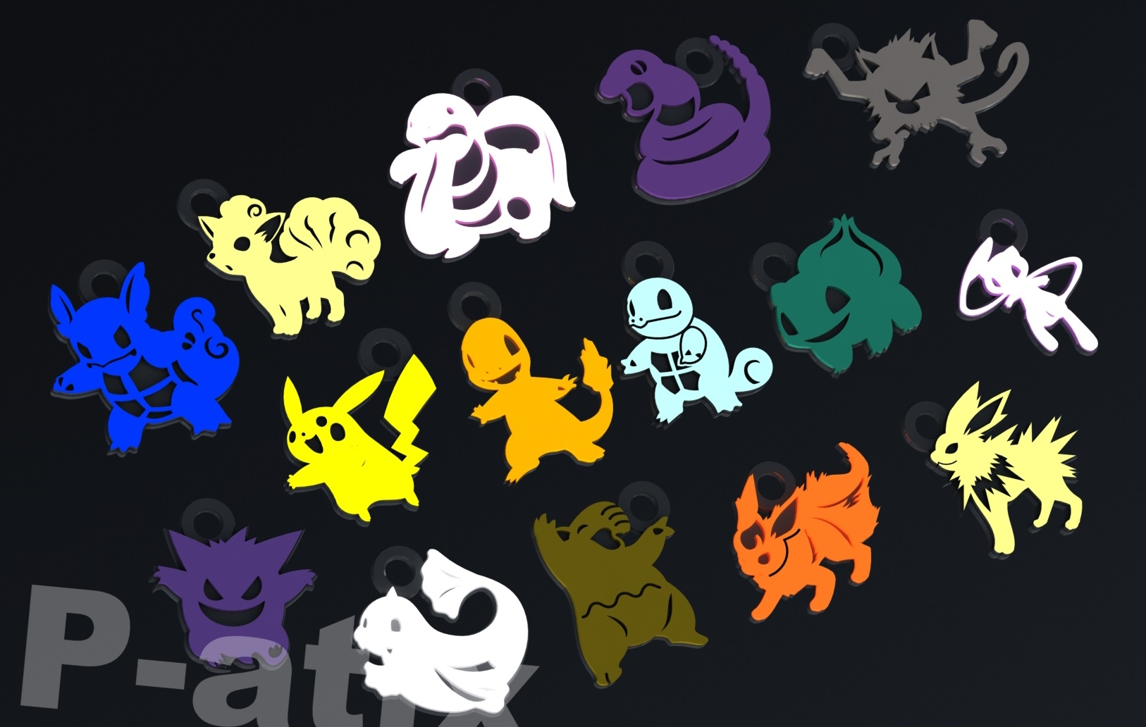 Pokémon Relief keychains