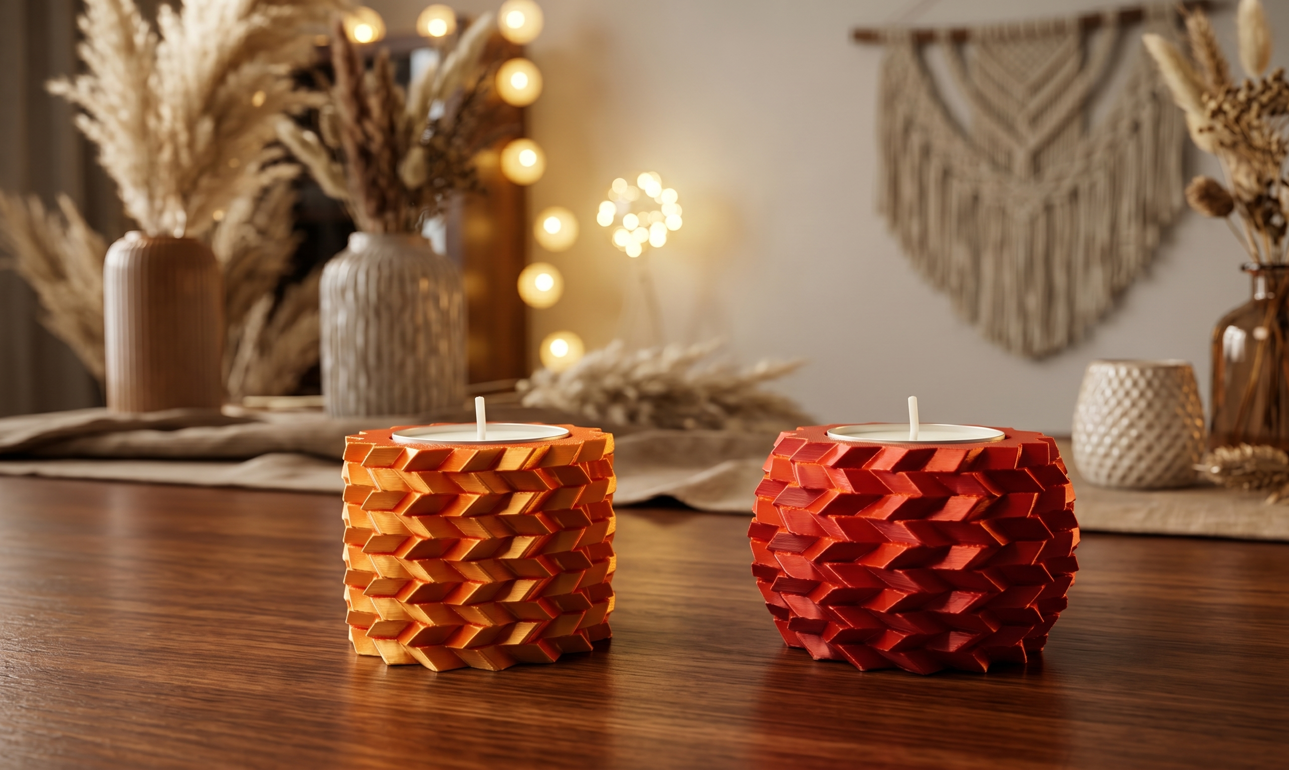 Modern Geometric Tealight Holders