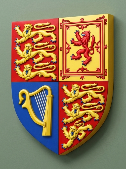 The Royal Coat of Arms of the United Kingdom British Britain England King Monarchy Heraldic Heraldry