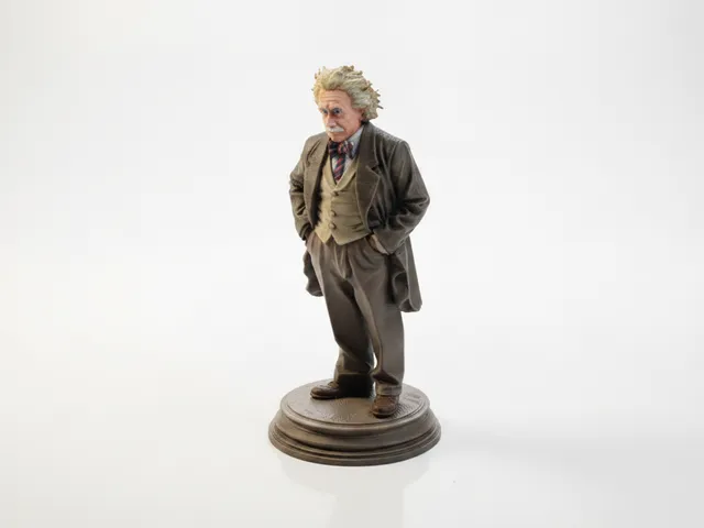 Albert Einstein Statue Historical Figure 3D Printable