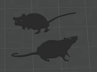 Wall art rats (halloween)