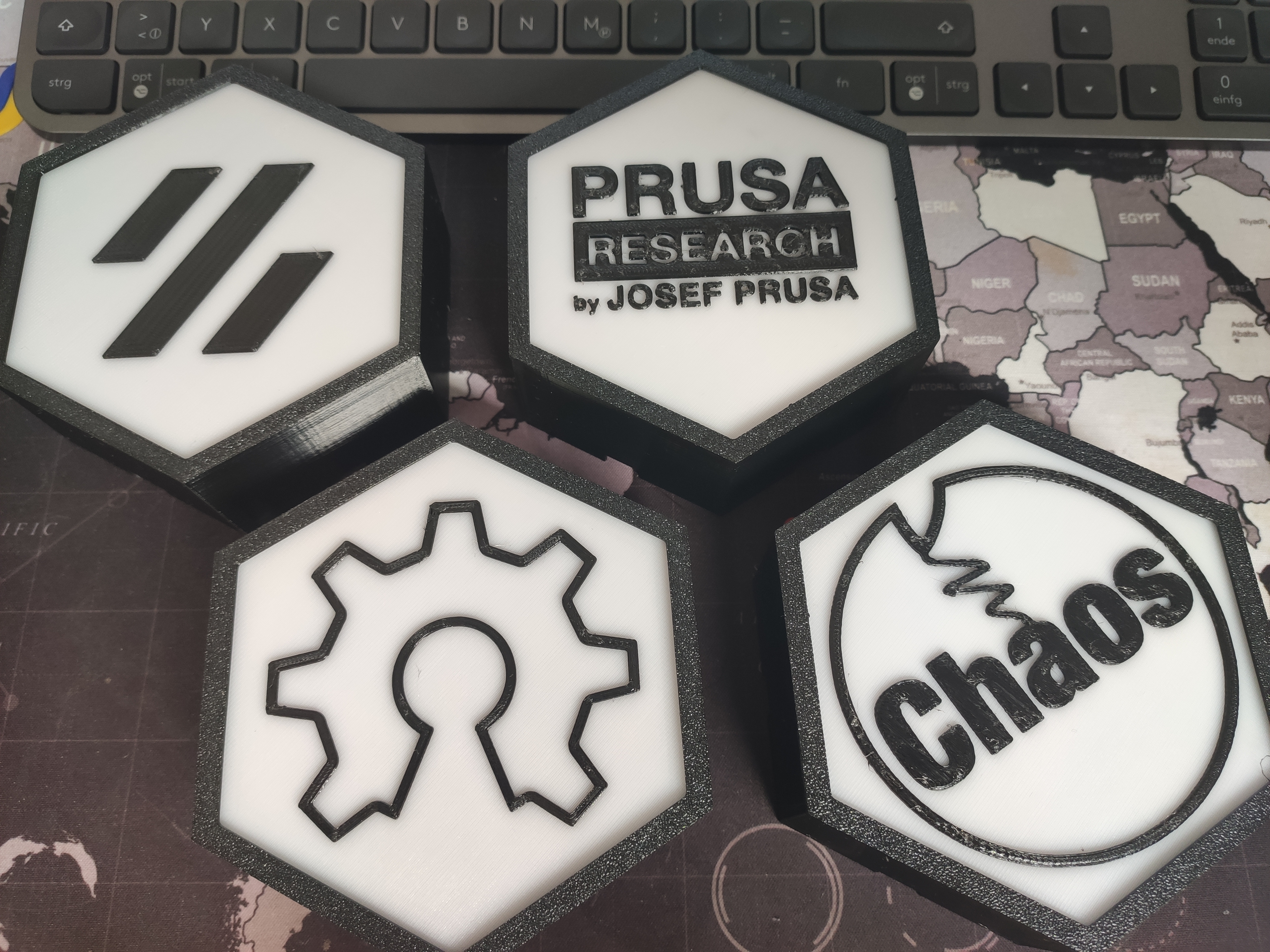 Logo-Tiles for Hexawall - Hexagon wall with led lights