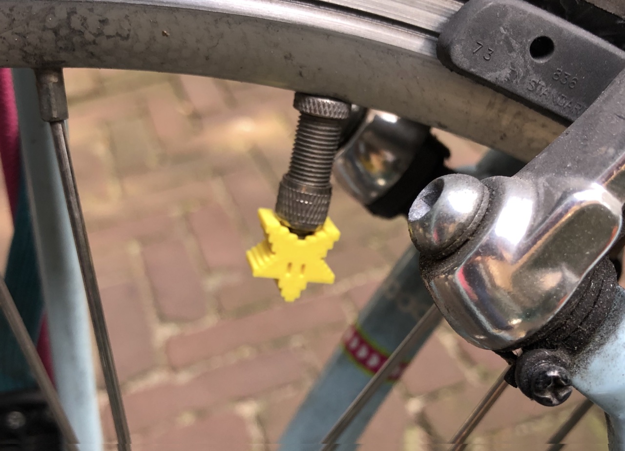 Happy star, bicycle valve cap for dunlop/blitz