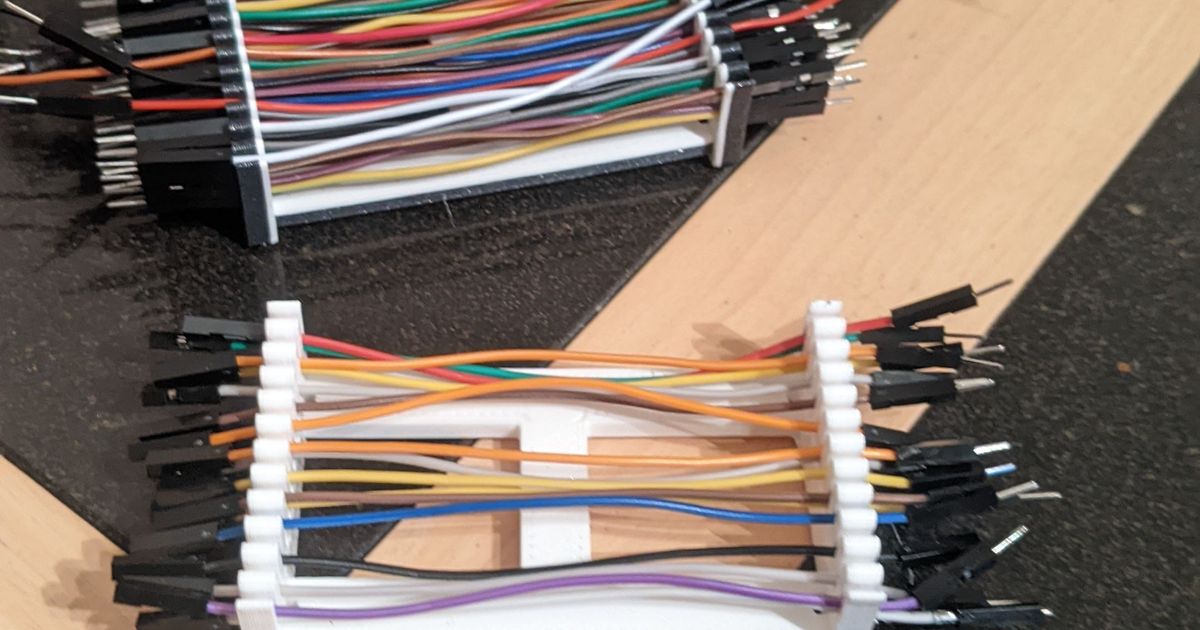 Breadboard wire sorter (stackable) : r/3Dprinting