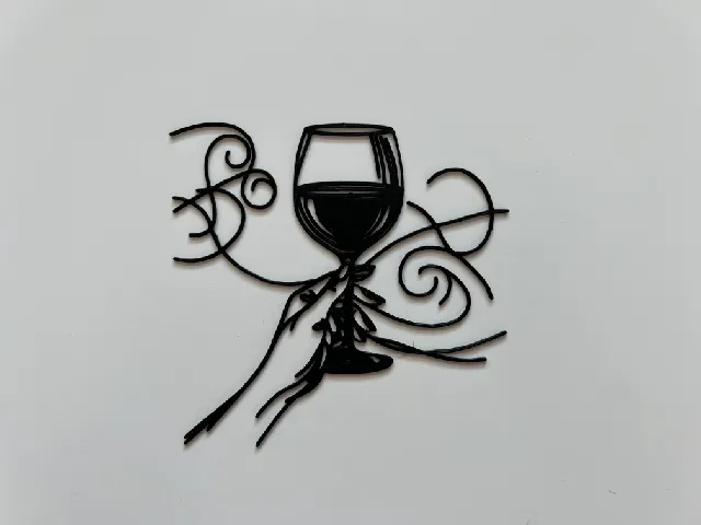 Glass Of Wine Wall Art #4