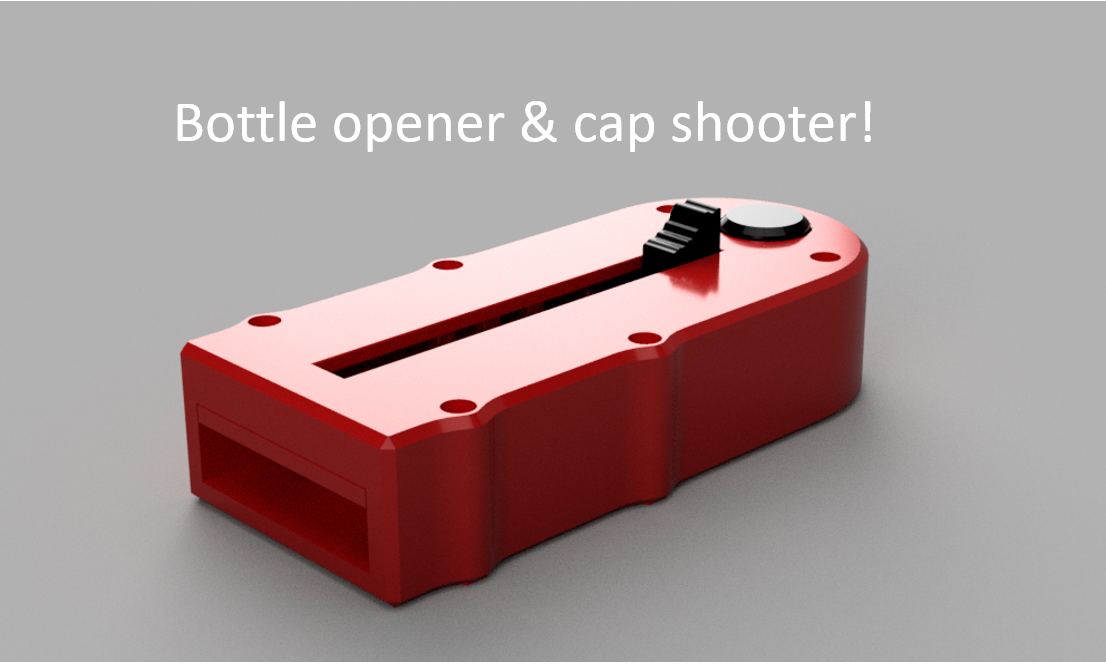 Bottle opener & cap shooter