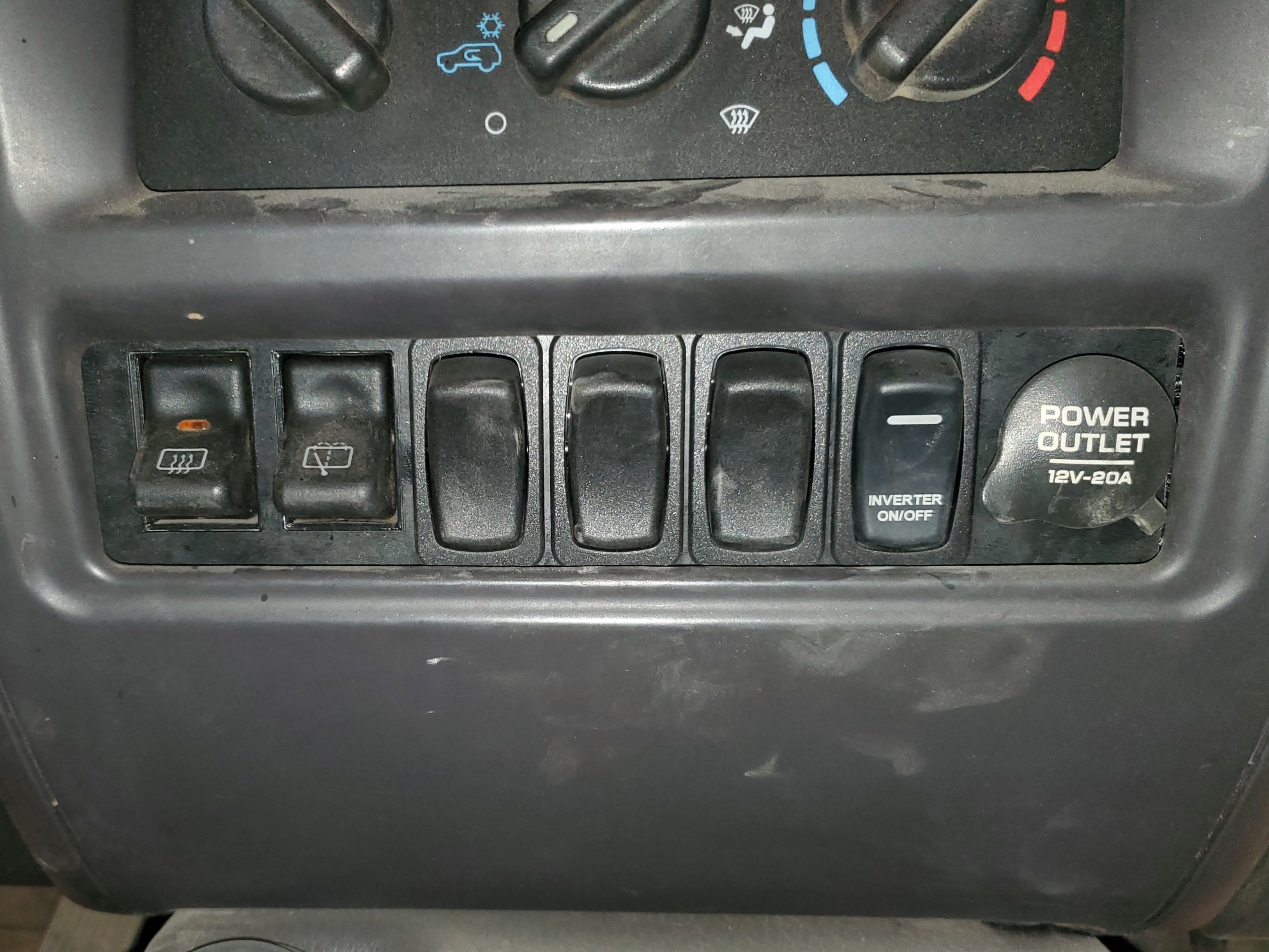 97-01 Jeep Cherokee XJ Switch Panel