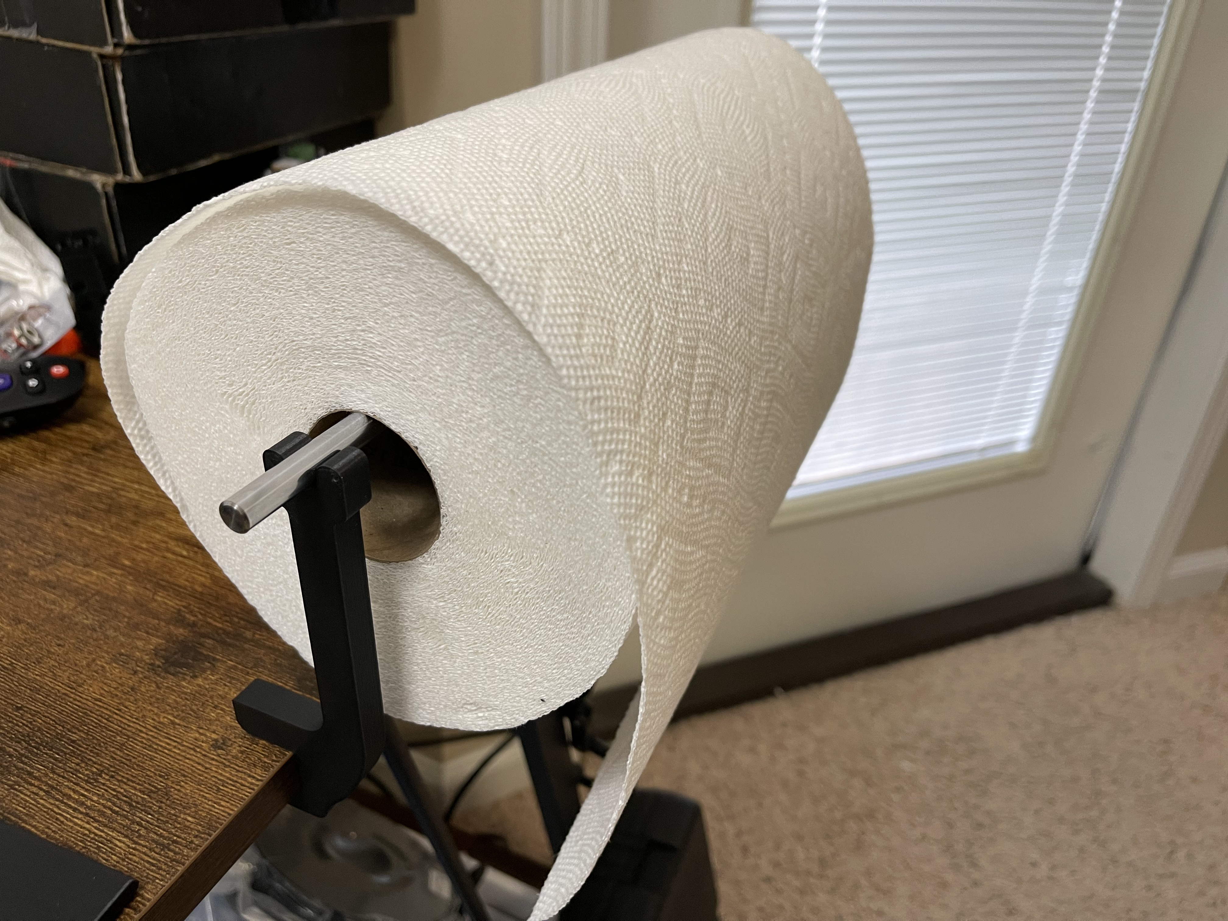 Linear Rod Reuse: Paper Towel Holder