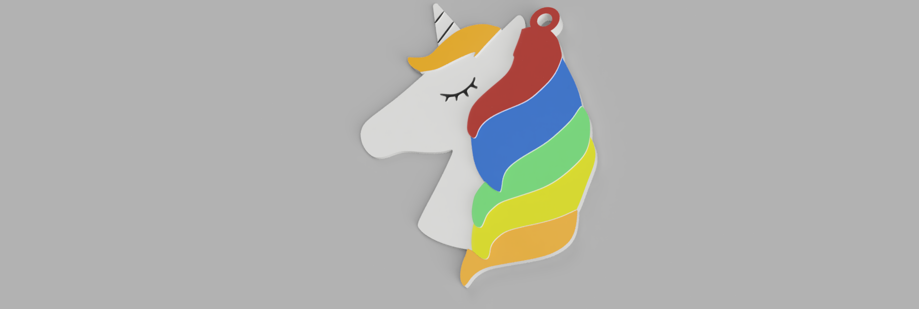 Multicolour Unicorn Keychain
