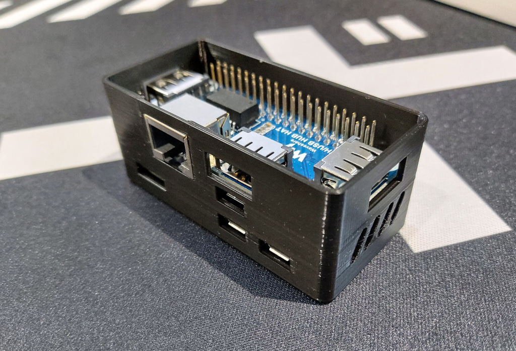 Miniatura 5 do modelo 3D Raspberry Pi Zero LAN/USB hub hat case