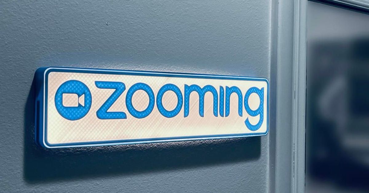 Zoom Session In Progress Sign (On Air Sign Remix) Shadow Box With LED ...
