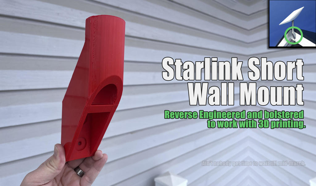 Starlink Short Wall Mount for Outdoor Fascia Mounting by jackharvest ...