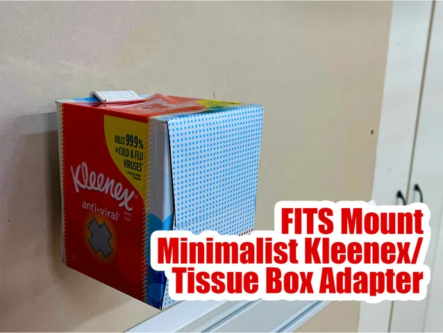 Minimalist Kleenex Tissue Box FITS Mount Adapter
