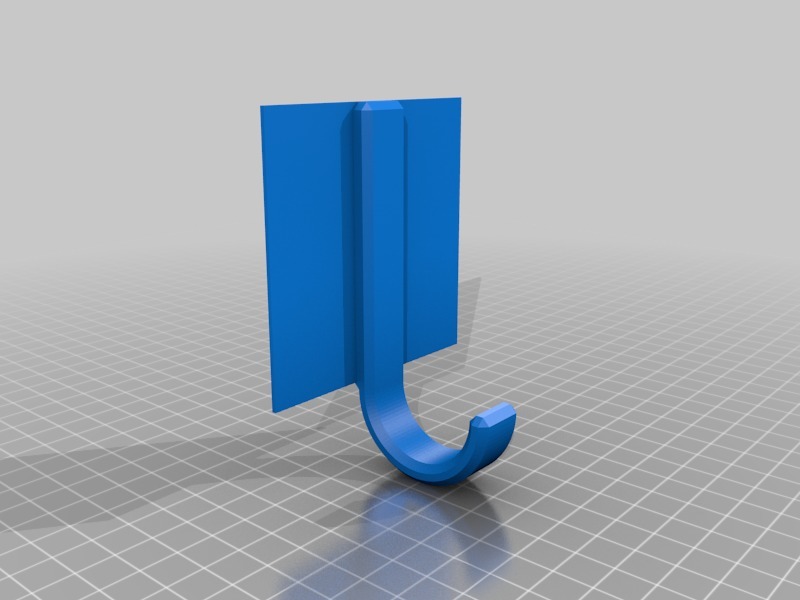 Miniatura 2 do modelo 3D Parametric hook with backing plate