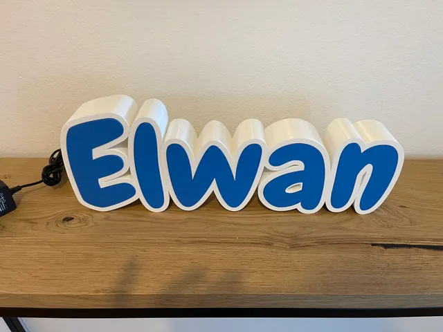 Lampe LED nom "Elwan" en 3 parties afin que vous puissiez l'imprimer sur Prusa Mk3S