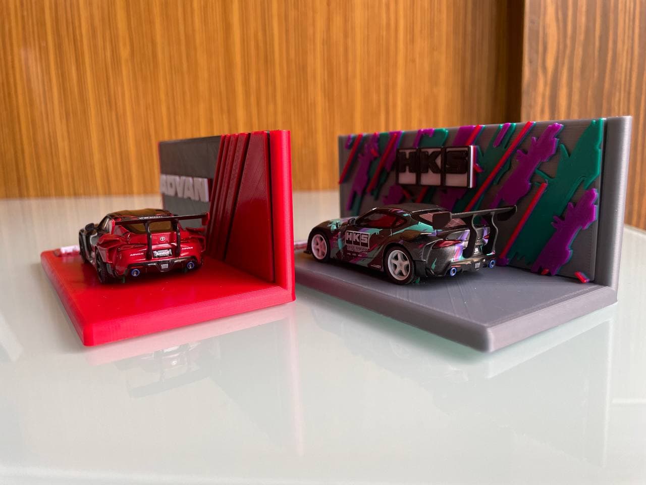 Mini GT Advan HKS Toyota GR Supra Display Base by GigaPenguin 