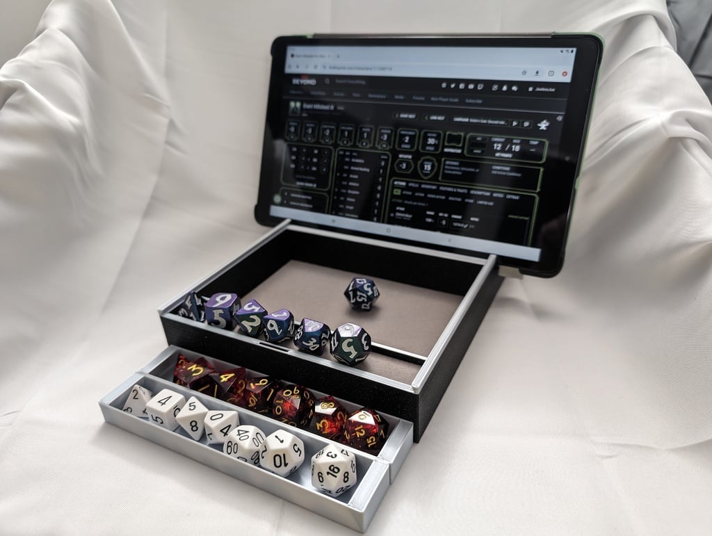 Parametric Dice Tray, Tablet Holder, and Storage Box