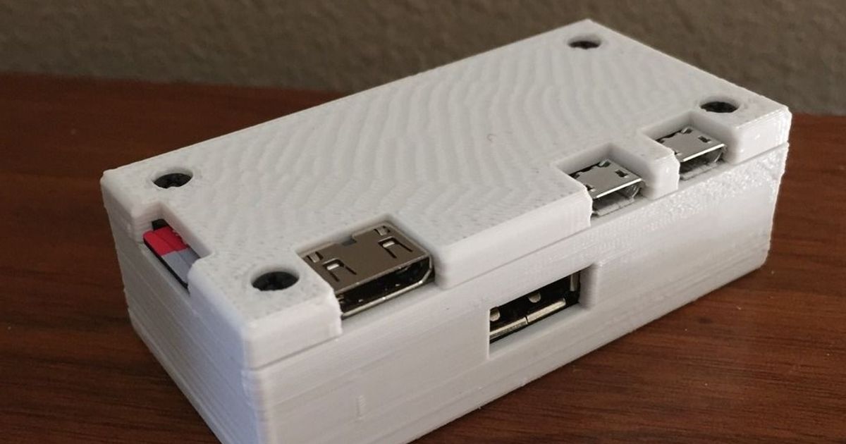 Pi Zero + 4-USB HAT Case by MattK | Download free STL model ...