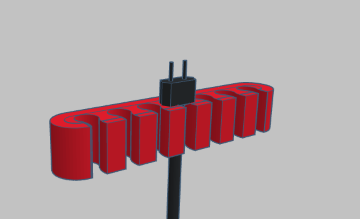Kabelhalter mit 7 Plätze 3D model