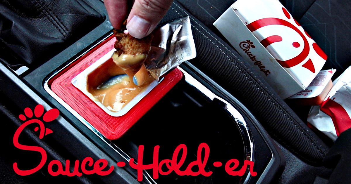 Chick-Fil-A Sauce on deck! Check out my sauce holder from Chick-fil-a!