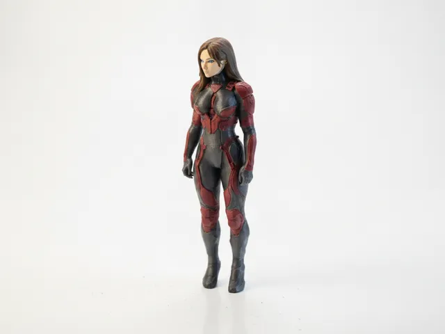 Bot Lady Cyborg Female Figurine 3D Printable