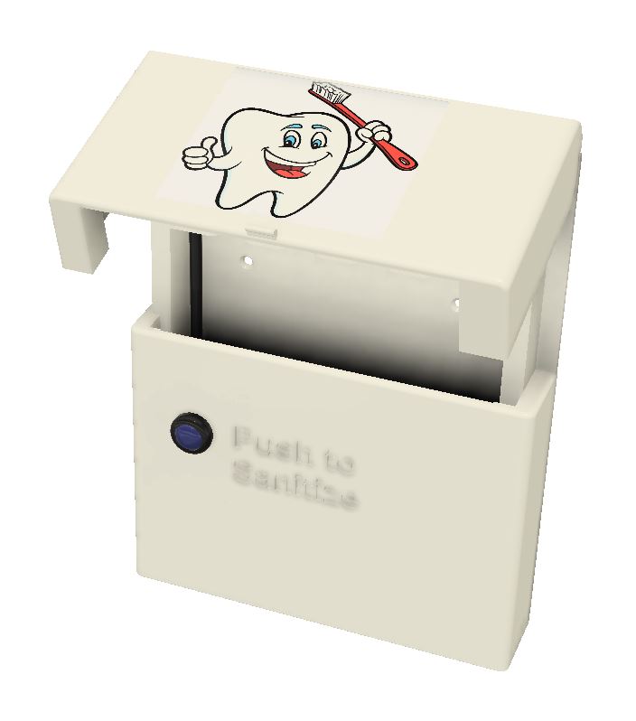 Covered Toothbrush holder /UVC sanitizer