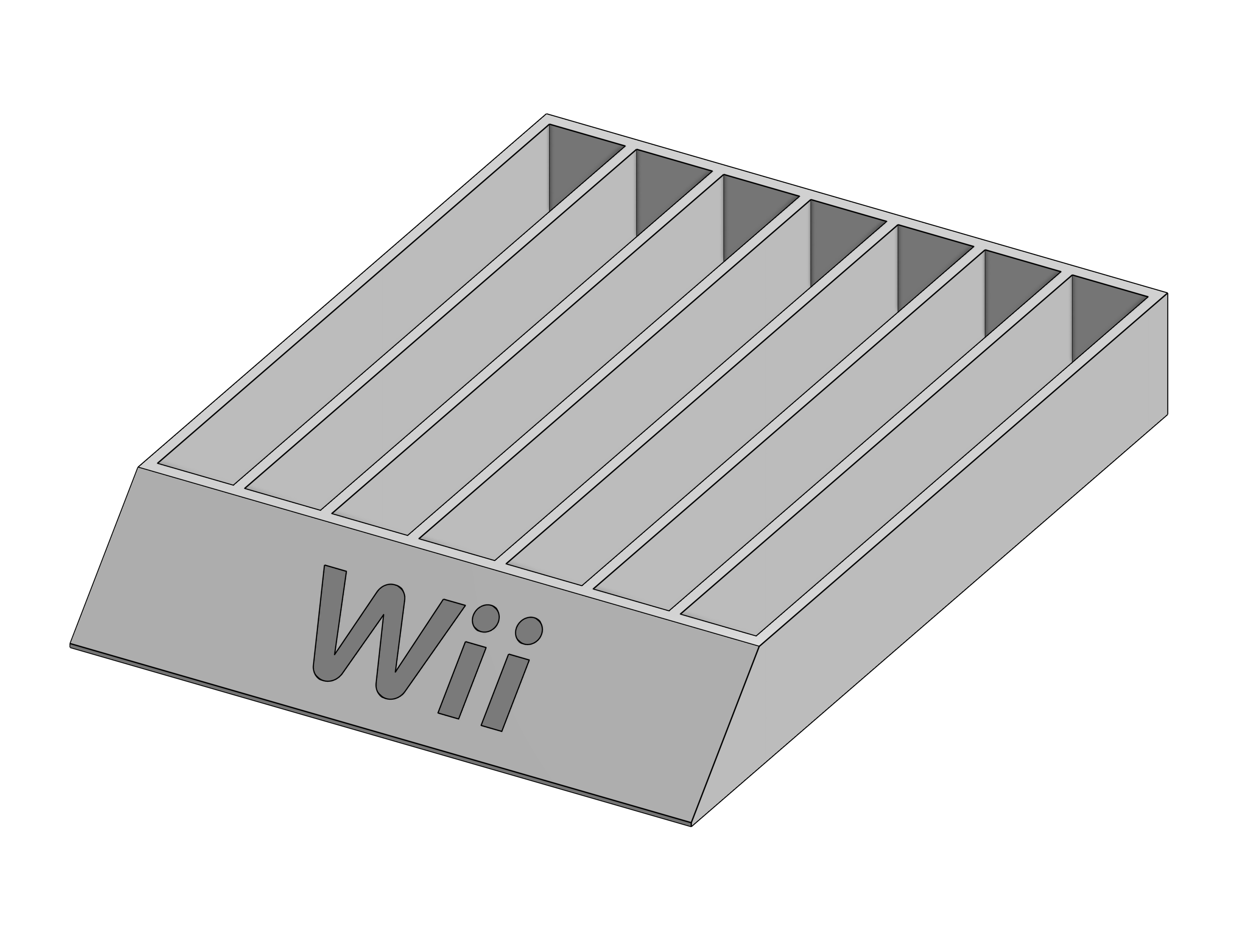 Wii & Wii U Game Case Holder por D-man5005 | Descargar modelo STL ...