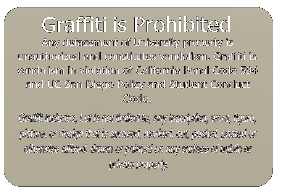 UCSD Graffiti Stencil by fluxwood Download free STL model