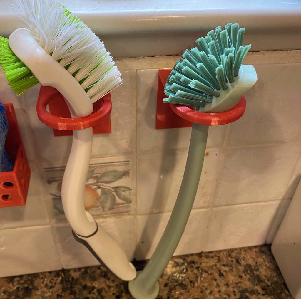 Wall Dish Brush Holder