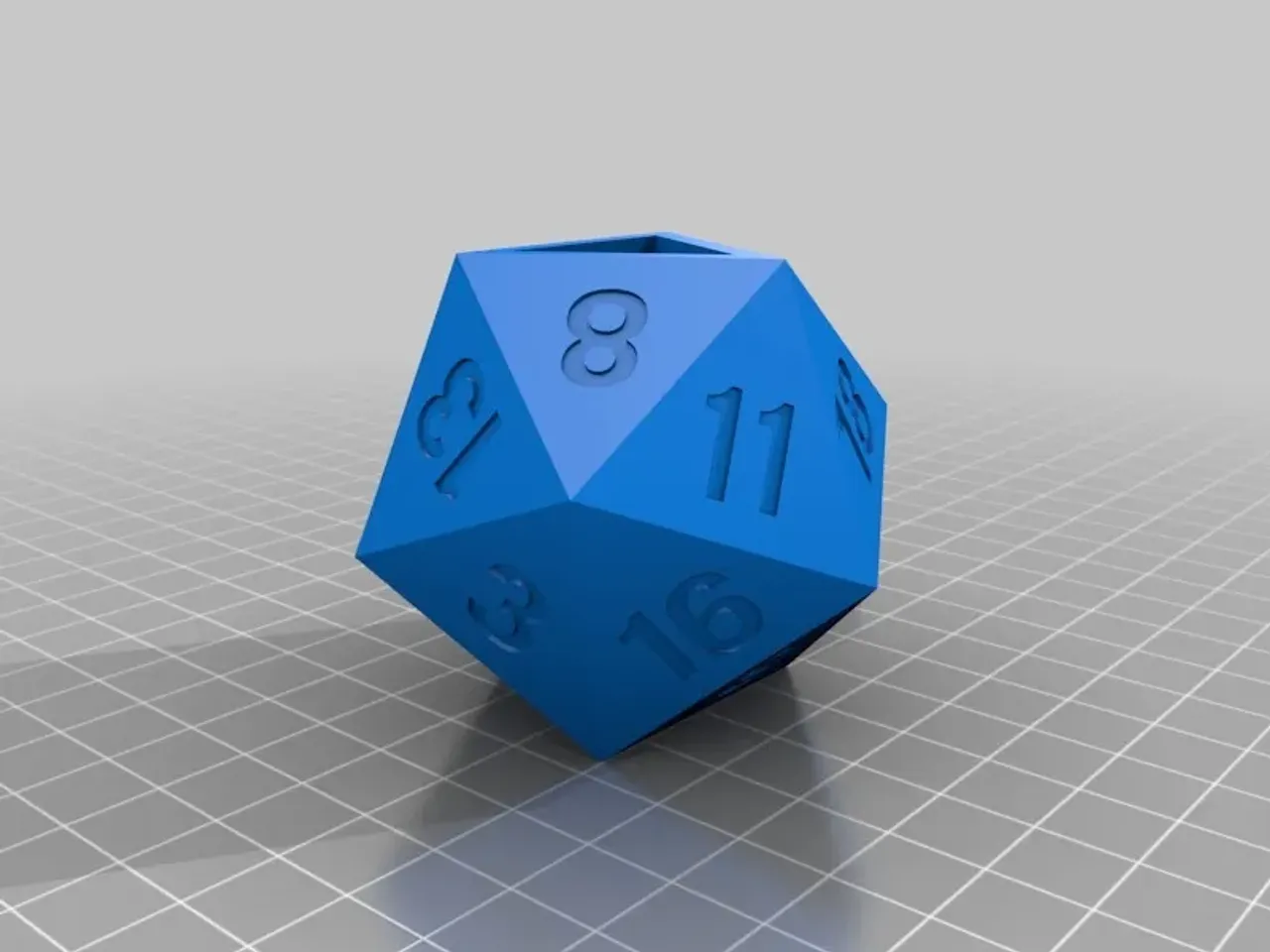 3D Printed D20 Cat Treat Dispenser Toy 