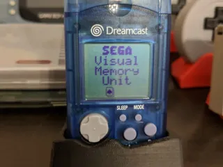 3D Printed Sega Dreamcast VMU Visual Memory Unit Stand in Grey