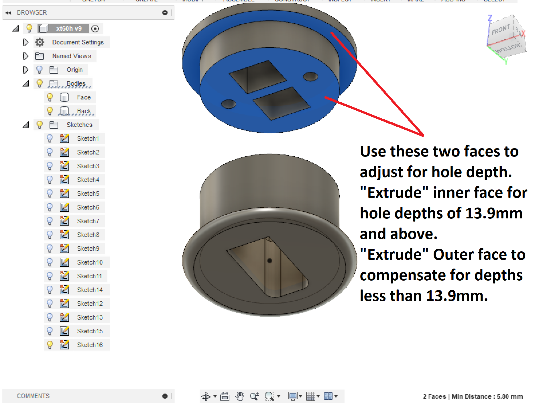 Miniatura 3 do modelo 3D XT60H Panel Mount