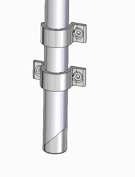 Befestigungen für metallene Gartenfackeln