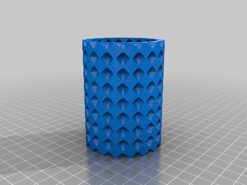 Walled Schwarz Pen Holder - triply periodic minimal surface