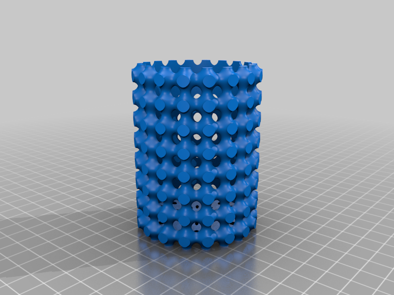 Full Schwarz Pen Holder - triply periodic minimal surface
