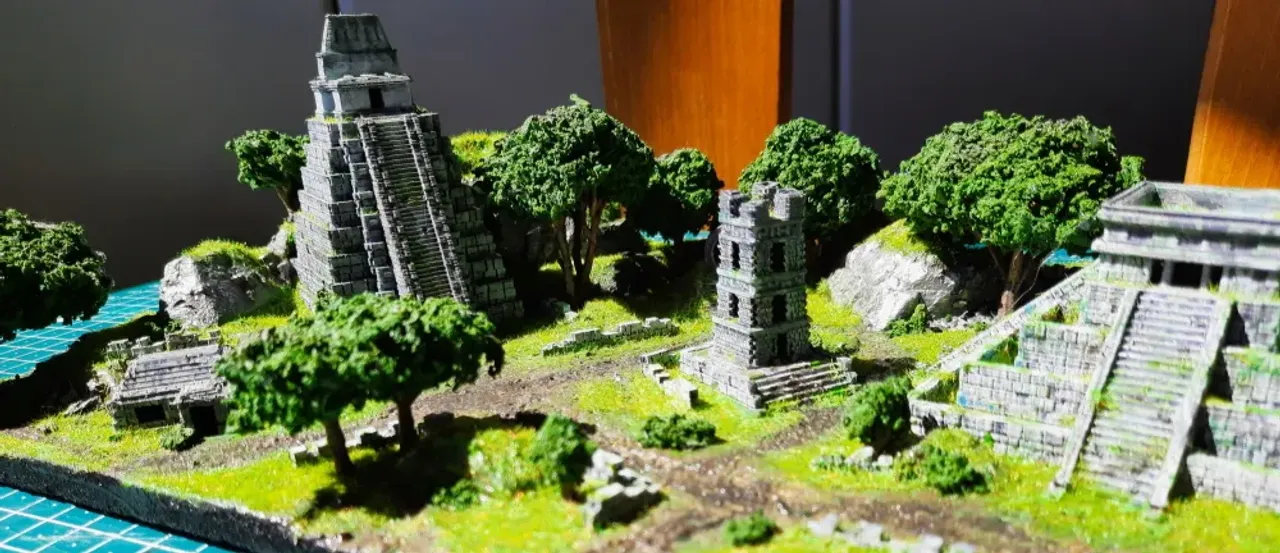 Mayan Town 1:400 Scale by MoffKalast | Download free STL