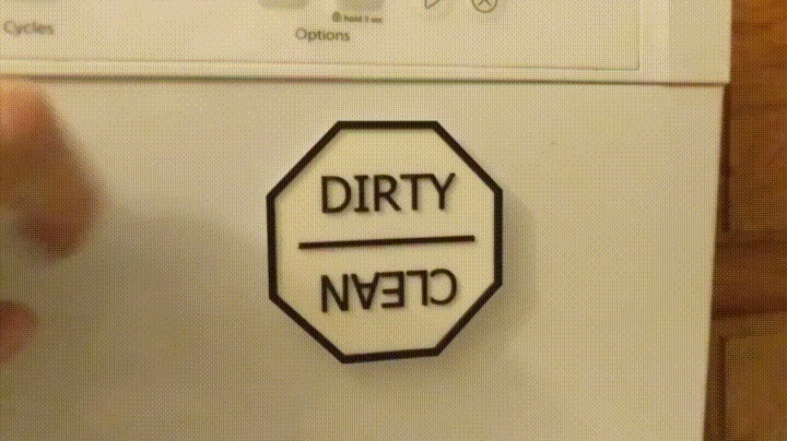 Clean/Dirty Dishwasher Magnet by Win's Designs | Download free STL ...