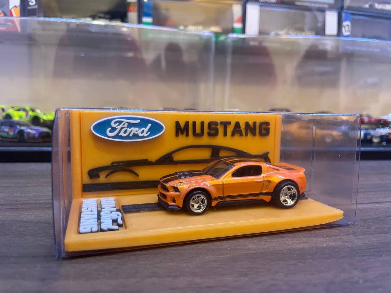 Hotwheels 2014 Ford Custom Mustang Display Base by GigaPenguin Download free STL model Printables