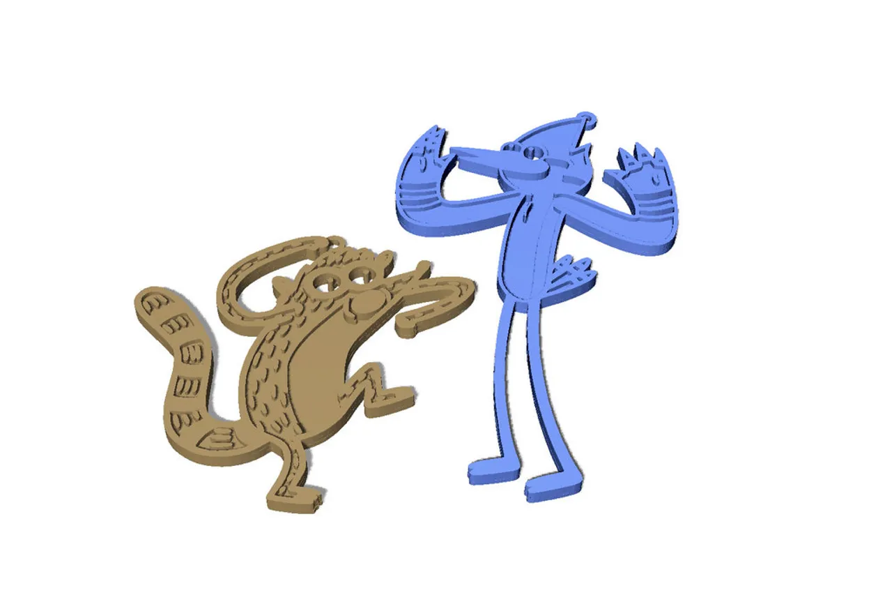 Mordecai and Rigby by Physics Dude | Download free STL model |  Printables.com