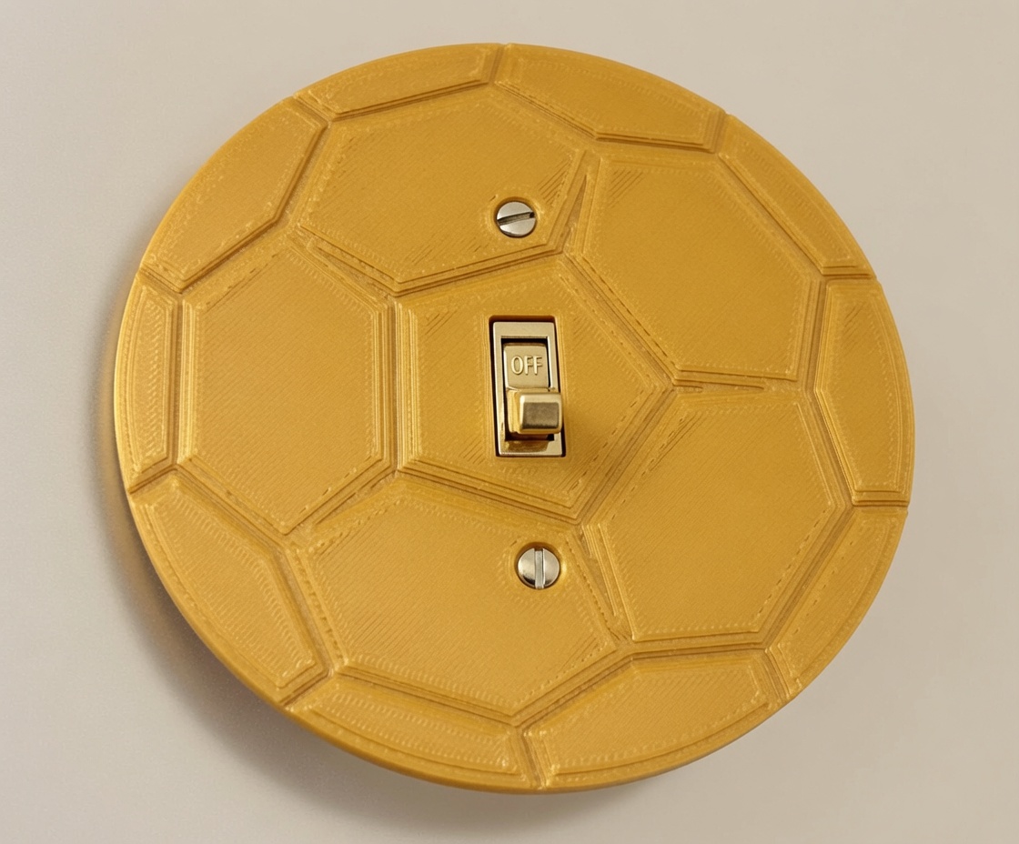 Soccer Ball themed Single Toggle Light Switch Cover